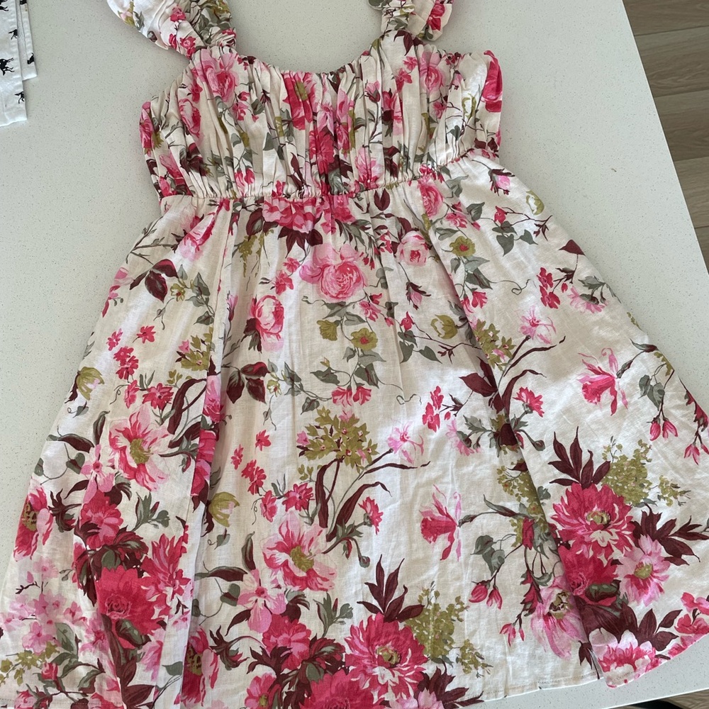 Abercrombie & Fitch Pink and Green Floral Dress